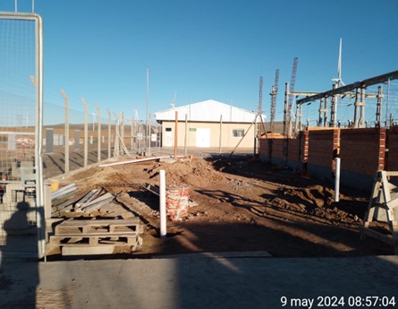Estación transformadora junto a la sala de control
